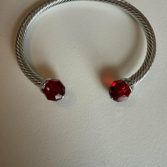 Swarovski Touchstone Crystal Red Cuff Bracelet | Siam | Item 2210B - Picture 3 of 4